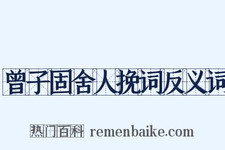 曾子固舍人挽词反义词是什么意思的图片